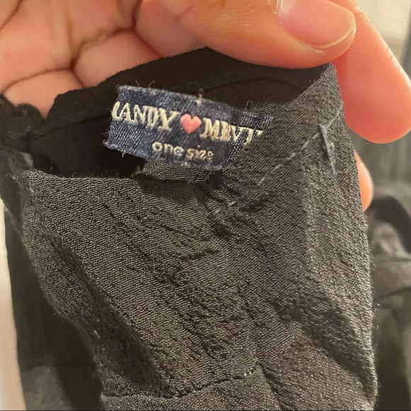 Black Crop Open back Cami Top Brandy Melville - Picture 4 of 5